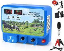 Electric Fence Charger 15.5 Joules 12KV Cover 600 Acres Livestock Farm Security