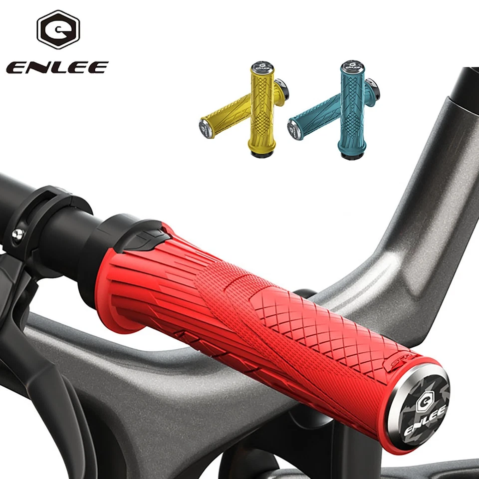 ENLEE Mountain Bike BMX MTB Handlebar Grips Rubber Hand Grip 22.2mm Lock on - Image 2 of 4