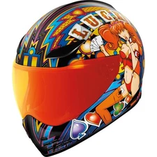 Icon 0101-14954 Domain Lucky Lid 4 Helmet Lg Red