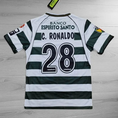 UMBRO Sporting CP 2002-03 Home Retro Shirt C. RONALDO NO.28 (S-XXL)