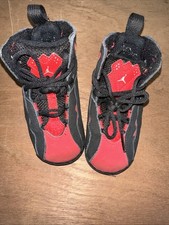 Size 7C Jordan True Flight Black Red PS