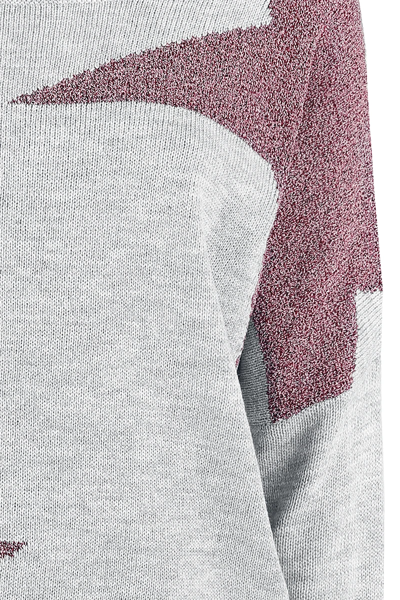 RED by EMP Damen grau-schwarze Shirt-Kombination aus Sweatshirt und Top