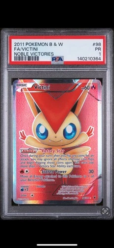 2011 POKEMON BLACK & WHITE NOBLE VICTORIES #98 FULL ART/VICTINI PSA 1 *POP 6*