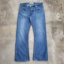 Levi's Low Rise Bootcut Jeans 34x31 Blue Pants Western 542 Relaxed Faded Denim