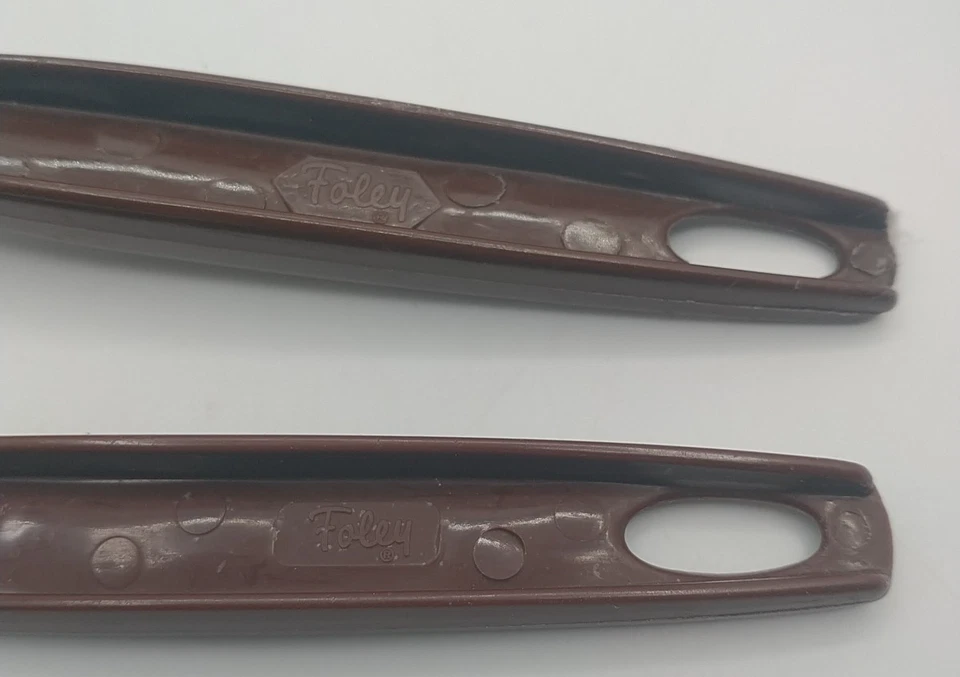 Vintage Foley Plastic/Nylon Brown Ladle Slotted Spoon Set - Image 4 of 4