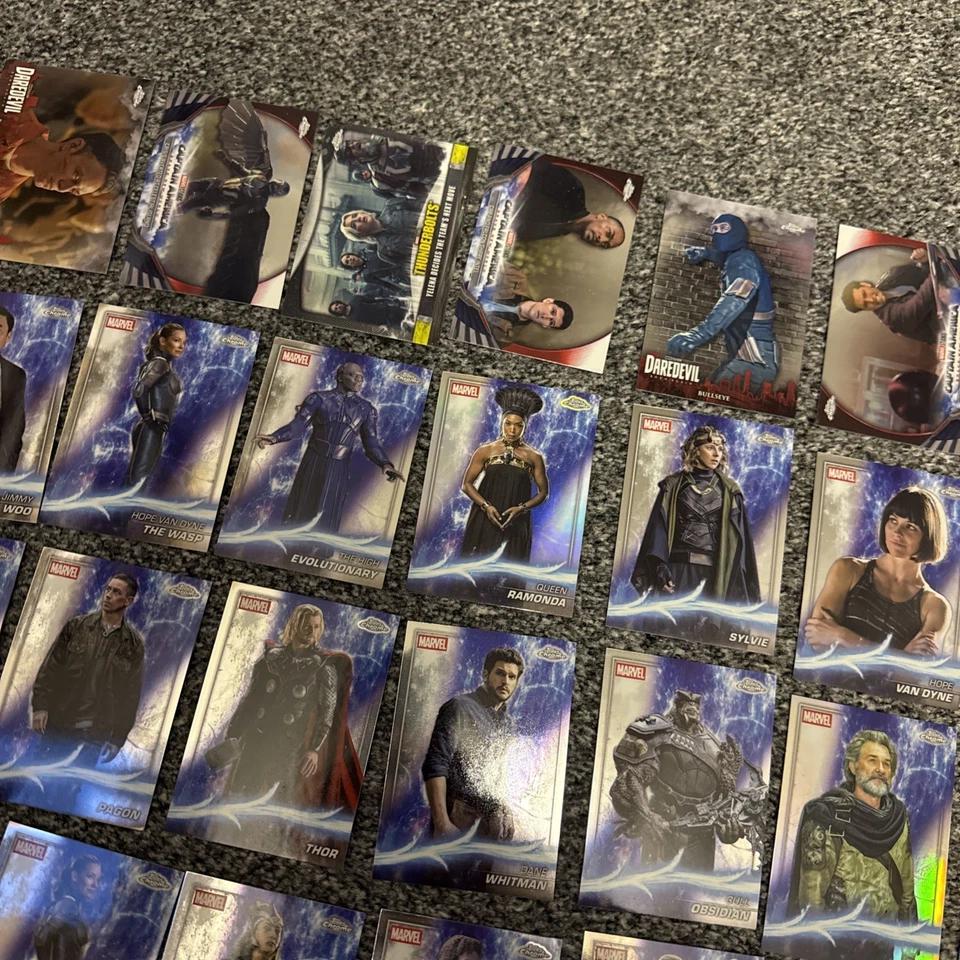 Topps Chrome 2025 Marvel MCU Set BUNDLE - 104 Cards (some Dupes) + Box - Photo 3/4
