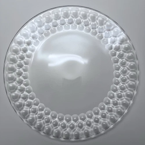 Tiffany & Co. Vintage Crystal Honeycomb Cut Serving Platter 12.5" Round Glass