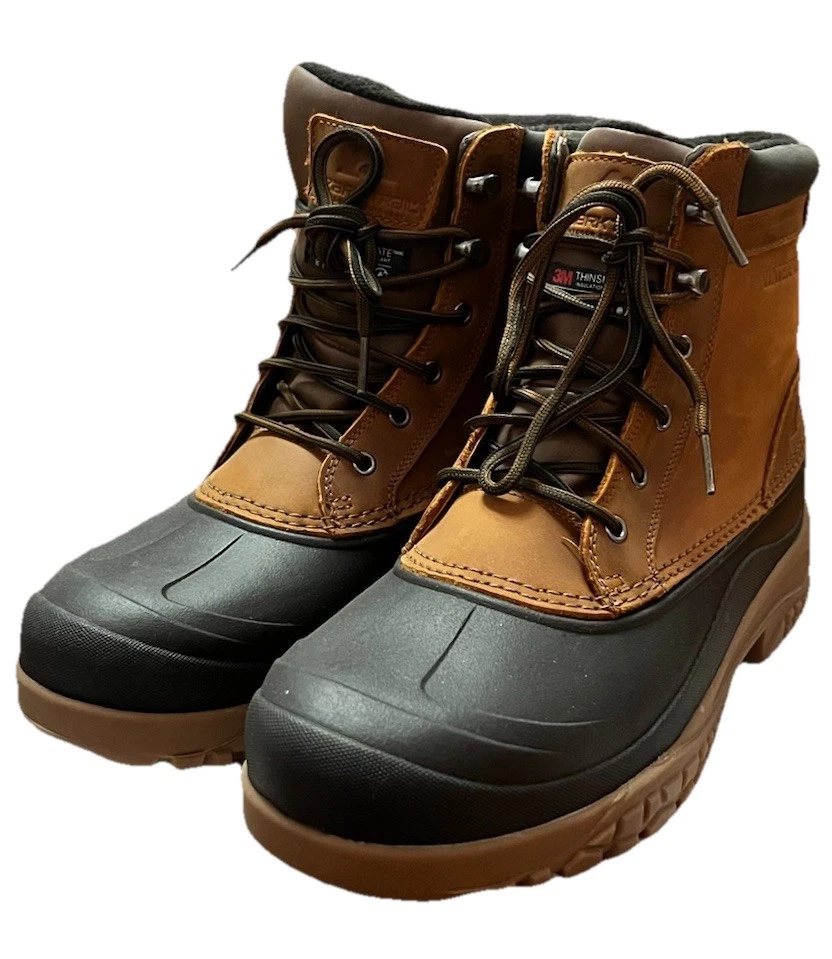 Men's New Ozark Trail Classic Leather Waterproof Shell Insulated Boots Size 10