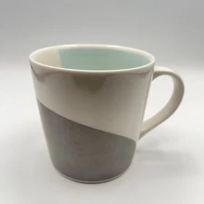 Starbucks 2005 Two Tone Silver and Lime Green Coffee Tea Mug 12 oz