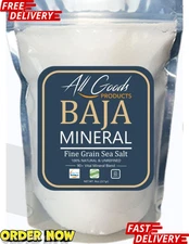 Baja Gold Mineral Sea Salt, Natural Grain Crystals, 8oz . Bag