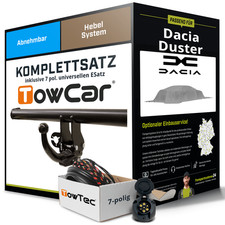 Anhängerkupplung abnehmbar für DACIA Duster +E-Satz (AHK+ES) kpl. NEU