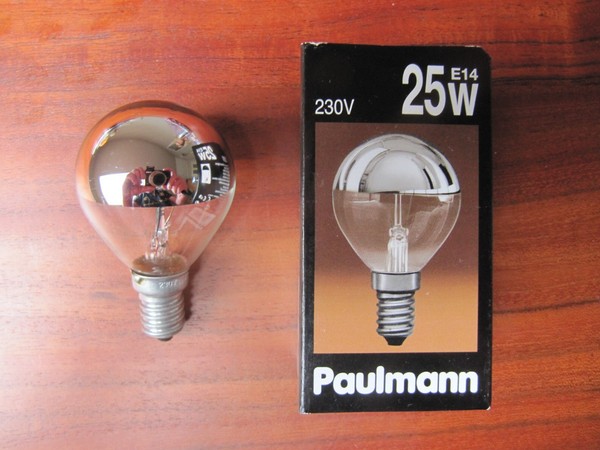 Paulmann 300.20 Tropfen Kuppenverspiegelt Silber Kopfspiegel E14 25W Dimmbar-image
