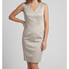 Nine West Suit Separates Size 10 V Neck Dress Sleeveless Beige