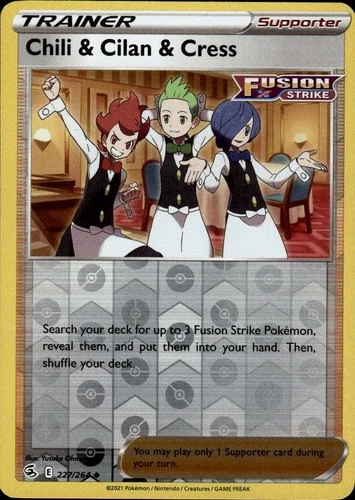Chili & Cilan & Cress Uncommon SWSH08: Fusion Strike 227/264 MP