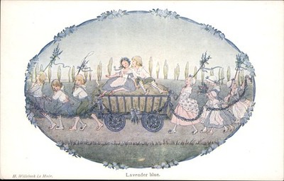 Nursery Rhymes For Small People Lavender Blue Willebeek Le Mair c1910 Postcard
