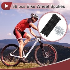 36 Set 12G Bicycle Spokes 125mm Bike Wheel Spokes 45 Steel Black