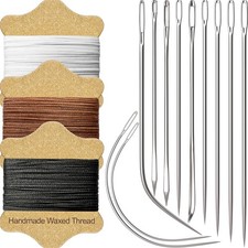 VONEEDL Upholstery Repair Kit: Waxed Sewing Thread 3 Colors Heavy Duty Needl