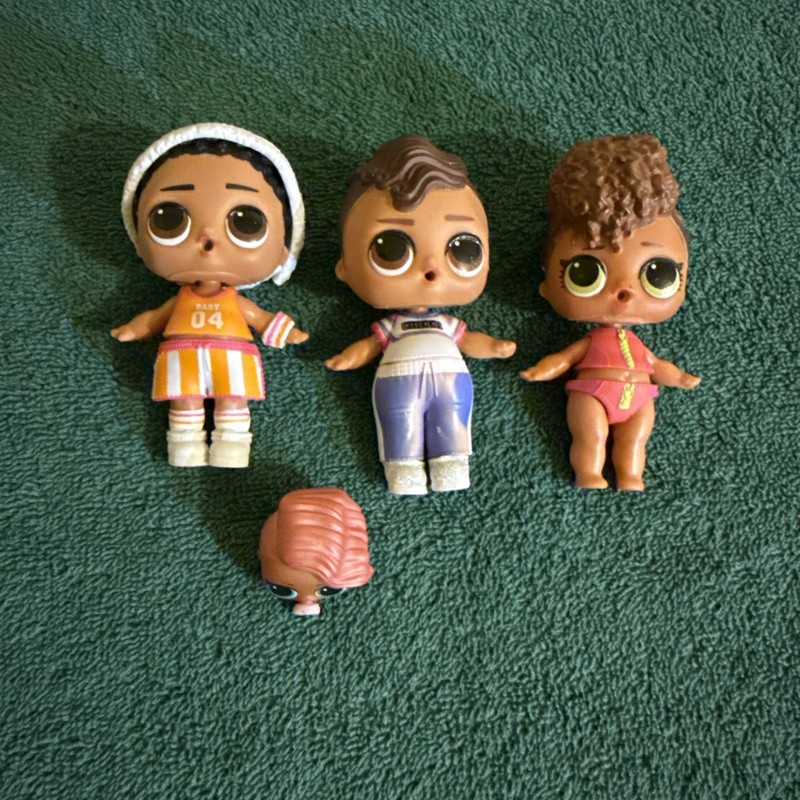 LOL Surprise Dolls Lot of 3 Figures with Clothes and Head 