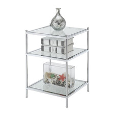 Convenience Concepts Royal Crest End Table Chrome / Glass