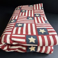 Americana Tablecloth Heavy Cotton Stars Stripes 60x96 July 4th Patriotic Kohl s