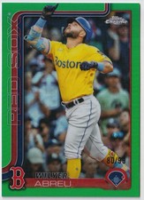 2025 Topps Chrome Update #USC118 Wilyer Abreu Green Refractors #/99 Red Sox
