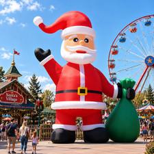 33ft Giant Inflatable Christmas Santa Claus Outdoor Yard Xmas Decoration Blow Up