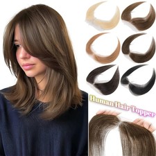 Front Hairline Full Lace Cover Up Remy Human Hair Women Patches Hairpiece Topper