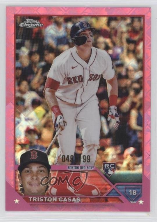 2023 Topps Chrome Logofractor Edition Pink Refractor /199 Triston Casas #174 v9t