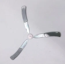 Zaltana 3" stainless steel pocket knife 3Pcs Combo