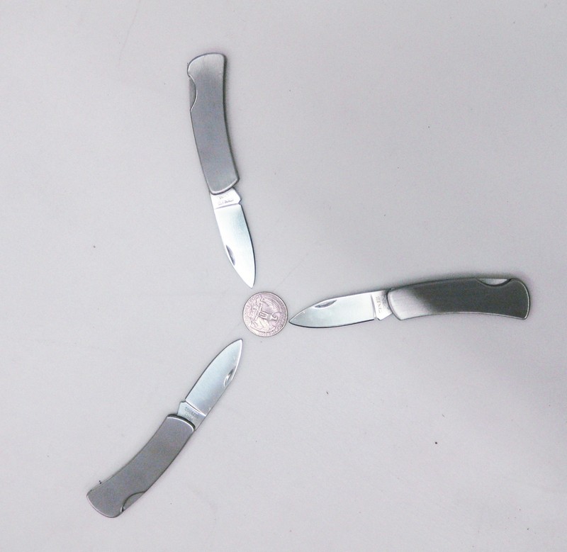 Zaltana 3" stainless steel pocket knife 3Pcs Combo