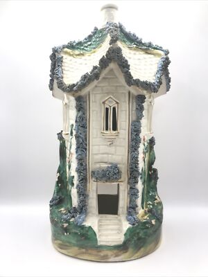 Antike Staffordshire flache Rückseite Keramik Ferguson Pastillenbrenner Landhaus um 1820