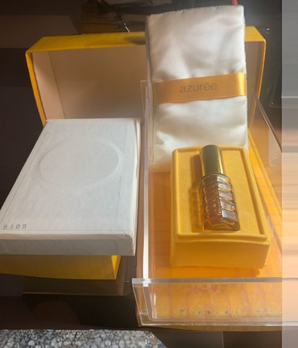 ESTEE LAUDER AZUREE DUSTING BODY POWDER 8102 Powder Puff Vanity Case & Perfume - Picture 10 of 17
