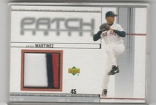 2002 UPPER DECK UD Game Worn Patch Numbers PEDRO MARTINEZ Red Sox 1:2,500 PACKS