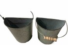 Antique Vintage Rustic Old Style GALVANIZED METAL 1/2🪣BUCKET PAIL🪣Planter Vase
