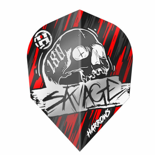 5 New Sets Harrows Savage No. 6 Standard Dart Flights – Ships Tracking - Red - Picture 2 of 2
