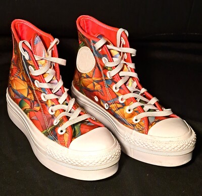 Converse Neon Satin Geometric BIRDS OF PARADISE HI-TOP