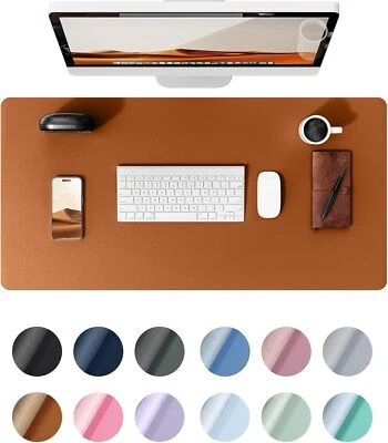 YSAGi Schreibtischunterlage 80x40cm Premium Leder Mauspad XXL Rutschfeste