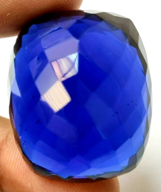 AAA+ Cojín Grande Azul Zafiro Ceilán Corte 75,30 Ct. Piedras preciosas sueltas regalo mujer Foto 4 de 4