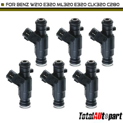 6x Fuel Injector for Mercedes-Benz W202 C280 CLK320 E320 ML320 1998 ...