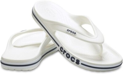 Crocs Unisex Bayaband Flip Flipflop Zehentrenner White Navy
