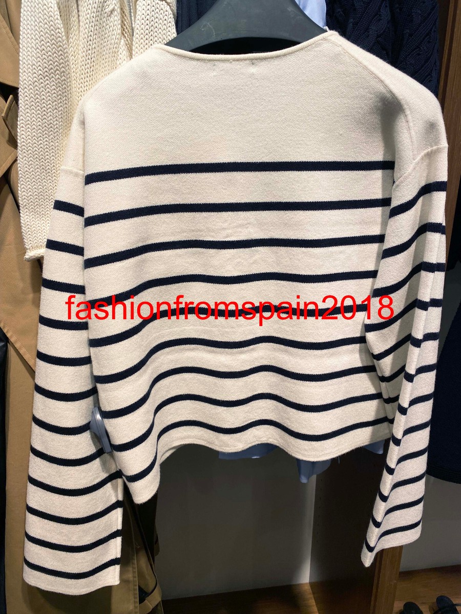 トップス MASSIMO MODA silk Euro cardigan MASSIMO DUTTI NEW Striped knit cardigan with pockets PALE