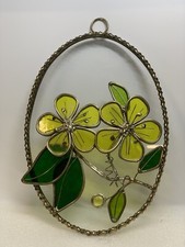 Vintage Stained Glass 3D Floral Sun Catcher