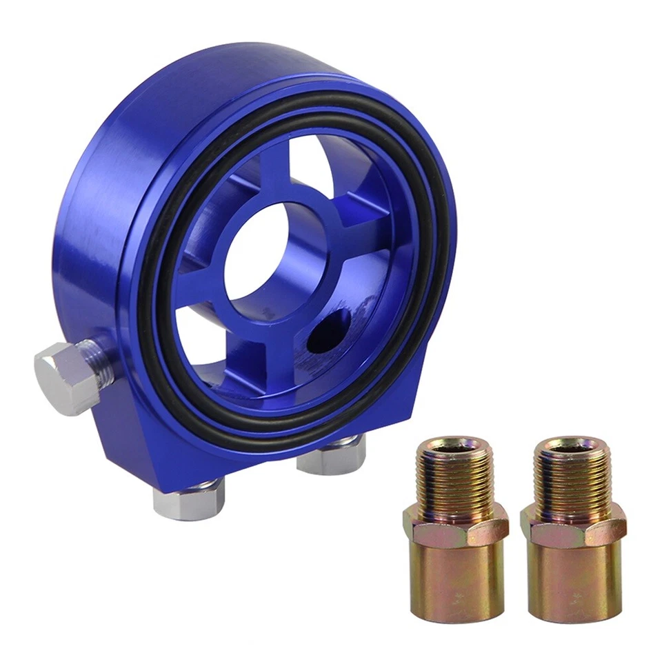 Filtro de aceite M20x1.5 medidor de presión de temperatura sensor adaptador placa sándwich azul Foto 3 de 4