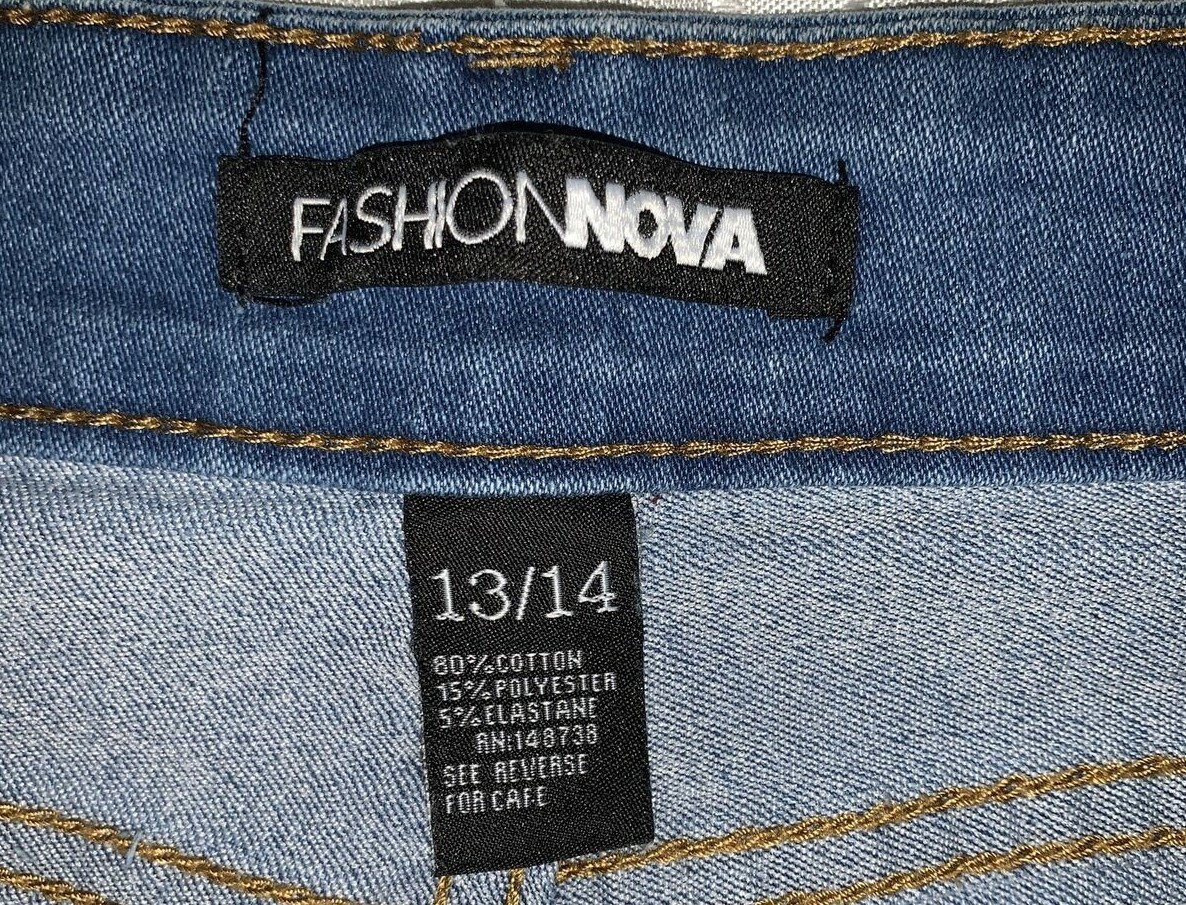 Fashion Nova Destroyed Blue Jeans, Juniors/Ladies Size 13/14 | eBay