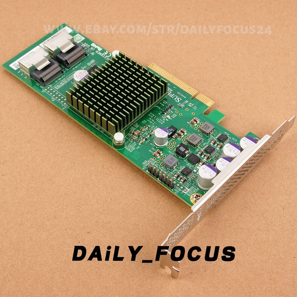 AOC-S2308L-L8I IT MODE PCI-E 3.0 SAS2308 ZFS UNRAID HBA 6Gbps 2x SFF-8087 SATA - Image 3 of 4