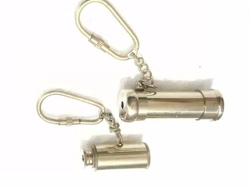 Vintage Brass kaleidoscope & telescope 2 Key chain Good Collectible Gift Item - Picture 3 of 4