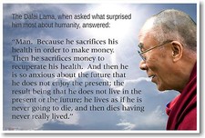 Dalai Lama - Humanity Money Life - NEW Famous Person Classroom Quote POSTER