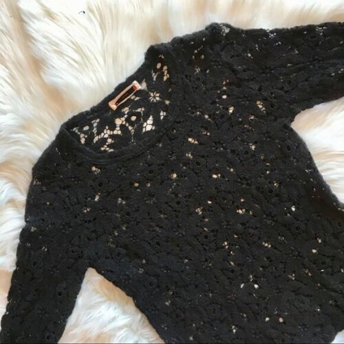 Comme des Garçons Lace Black Floral Sweater - image 1