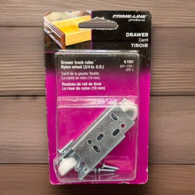 Prime-Line, Drawer Track Roller Nylon Wheel 3/4  In O.D., R 7257 {S}