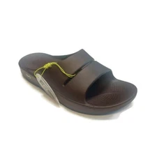 OOFOS Ooahh Recovery Slide Mens Size 11 Womens Size 13 Pool Sandal Mocha Brown